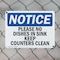 Signmission Please No Dishes In Sink Keep Counters Clean, 10 in W x Rectangle, Plastic OS-2PACK-NS-P-710-L-17530 - alternate 5